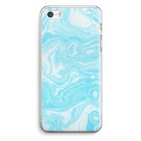 CaseCompany Waterverf blauw: iPhone 5 / 5S / SE Transparant Hoesje