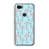 CaseCompany Anything Flamingoes: Google Pixel 3a Transparant Hoesje