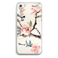 CaseCompany Japanse bloemen: iPhone 5 / 5S / SE Transparant Hoesje