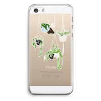 CaseCompany Hang In There: iPhone 5 / 5S / SE Transparant Hoesje