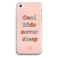 CaseCompany Cool Kids Never Sleep: iPhone 5 / 5S / SE Transparant Hoesje