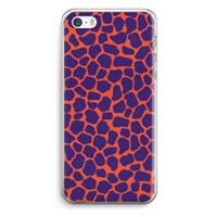 CaseCompany Purple Giraffe: iPhone 5 / 5S / SE Transparant Hoesje