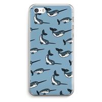 CaseCompany Narwhal: iPhone 5 / 5S / SE Transparant Hoesje