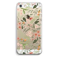 CaseCompany Sweet little flowers: iPhone 5 / 5S / SE Transparant Hoesje