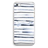 CaseCompany Ink Stripes: iPhone 5 / 5S / SE Transparant Hoesje