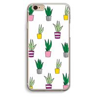 CaseCompany Sanseveria: iPhone 6 / 6S Transparant Hoesje