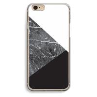 CaseCompany Combinatie marmer: iPhone 6 / 6S Transparant Hoesje