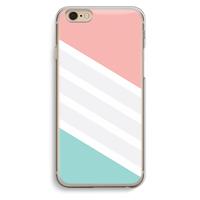 CaseCompany Strepen pastel: iPhone 6 / 6S Transparant Hoesje