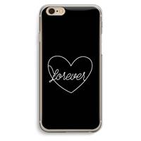 CaseCompany Forever heart black: iPhone 6 / 6S Transparant Hoesje