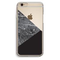 CaseCompany Combinatie marmer: iPhone 6 / 6S Transparant Hoesje