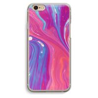 CaseCompany Paarse stroom: iPhone 6 / 6S Transparant Hoesje