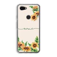 CaseCompany Zonnebloemen: Google Pixel 3a Transparant Hoesje