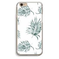 CaseCompany Simple leaves: iPhone 6 / 6S Transparant Hoesje