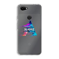 CaseCompany Abstract Spectrum: Google Pixel 3a Transparant Hoesje