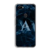 CaseCompany Midnight Marble: Google Pixel 3a Transparant Hoesje