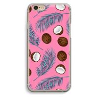 CaseCompany Kokosnoot roze: iPhone 6 / 6S Transparant Hoesje
