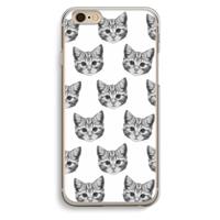 CaseCompany Kitten: iPhone 6 / 6S Transparant Hoesje