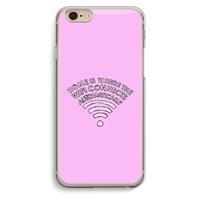 CaseCompany Home Is Where The Wifi Is: iPhone 6 / 6S Transparant Hoesje