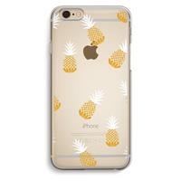 CaseCompany Ananasjes: iPhone 6 / 6S Transparant Hoesje