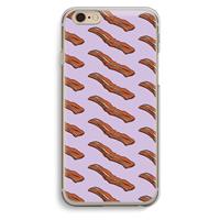 CaseCompany Bacon to my eggs #2: iPhone 6 / 6S Transparant Hoesje