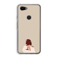 CaseCompany I drink wine: Google Pixel 3a Transparant Hoesje