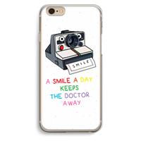 CaseCompany Smile: iPhone 6 / 6S Transparant Hoesje