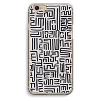CaseCompany Moroccan Print: iPhone 6 / 6S Transparant Hoesje