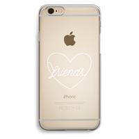 CaseCompany Friends heart pastel: iPhone 6 / 6S Transparant Hoesje