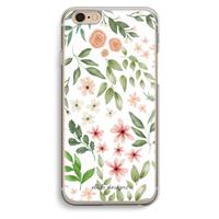 CaseCompany Botanical sweet flower heaven: iPhone 6 / 6S Transparant Hoesje