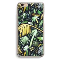 CaseCompany Tropical Palms Dark: iPhone 6 / 6S Transparant Hoesje