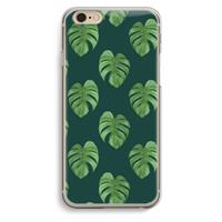 CaseCompany Monstera leaves: iPhone 6 / 6S Transparant Hoesje