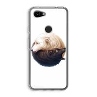 CaseCompany Yin Yang Wolves: Google Pixel 3a Transparant Hoesje