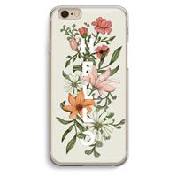 CaseCompany Hello bloemen: iPhone 6 / 6S Transparant Hoesje