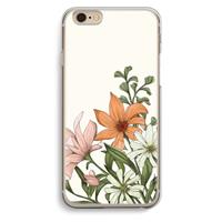 CaseCompany Floral bouquet: iPhone 6 / 6S Transparant Hoesje