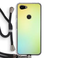 CaseCompany Minty mist pastel: Pixel 3a Transparant Hoesje met koord