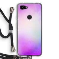 CaseCompany Clouds pastel: Pixel 3a Transparant Hoesje met koord