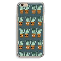 CaseCompany Sansevieria: iPhone 6 / 6S Transparant Hoesje