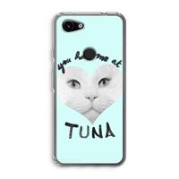 CaseCompany You had me at tuna: Google Pixel 3a Transparant Hoesje