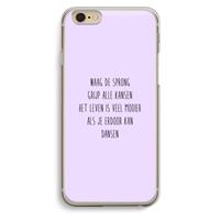 CaseCompany Sprong: iPhone 6 / 6S Transparant Hoesje