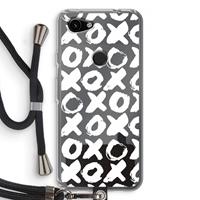 CaseCompany XOXO: Pixel 3a Transparant Hoesje met koord