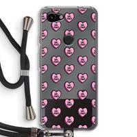 CaseCompany GIRL POWER: Pixel 3a Transparant Hoesje met koord