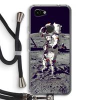 CaseCompany Spaceman: Pixel 3a Transparant Hoesje met koord