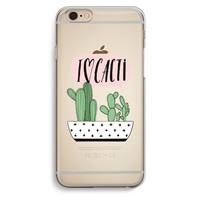 CaseCompany I love cacti: iPhone 6 / 6S Transparant Hoesje