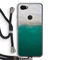 CaseCompany Stranded: Pixel 3a Transparant Hoesje met koord