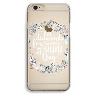 CaseCompany Diamonds: iPhone 6 / 6S Transparant Hoesje