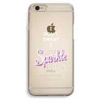 CaseCompany Sparkle quote: iPhone 6 / 6S Transparant Hoesje