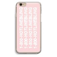 CaseCompany Hotline bling pink: iPhone 6 / 6S Transparant Hoesje