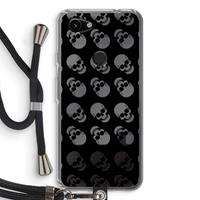 CaseCompany Musketon Skulls: Pixel 3a Transparant Hoesje met koord