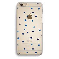 CaseCompany Blauwe stippen: iPhone 6 / 6S Transparant Hoesje