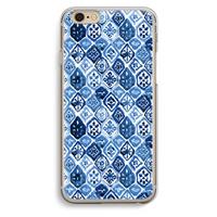 CaseCompany Blauw motief: iPhone 6 / 6S Transparant Hoesje